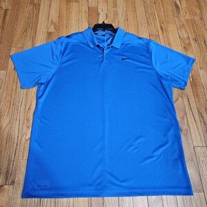 Nike Golf Dri-Fit Polo Shirt Men’s XXL Blue Short Sleeve Performance